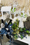 Frosted Blueberry and Greenery Sprays, Set of 2