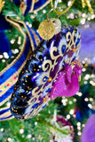 Royal Glass Peacock Ornaments, Set of 2