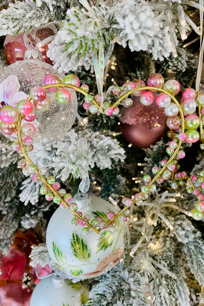 Iron and Bead Openwork Ornaments, Set of 4
