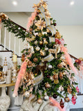 LED Glitter Magnolias on Clip, Set of 3