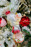 Baking Mice Glass Ornaments, Set of 2