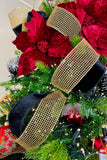Black Plush Velvet Luxury Wired Ribbon - 10 Yards