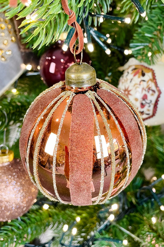 Bronze and Chocolate Glass Ornaments, Set of 3