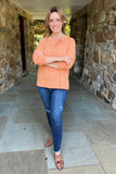 Crew Neck Button Down Soft Knit Top