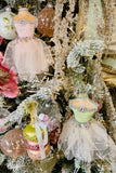 Velvet Sparkling Dress Ornaments, Set of 2