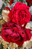 Shades of Red Rose Branches, Set of 6
