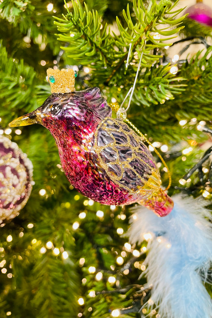 Royal Glass Bird Ornaments, Set of 6
