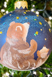 Stargazing Bears European Glass Ornaments, Set of 6