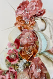 Magnolias on Clips with Pearl Details, Set of 4