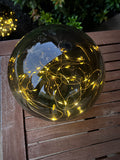 Smokey Topaz Solar Globe with Fairy Lights