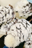 White Pinecone spray, Set of 2