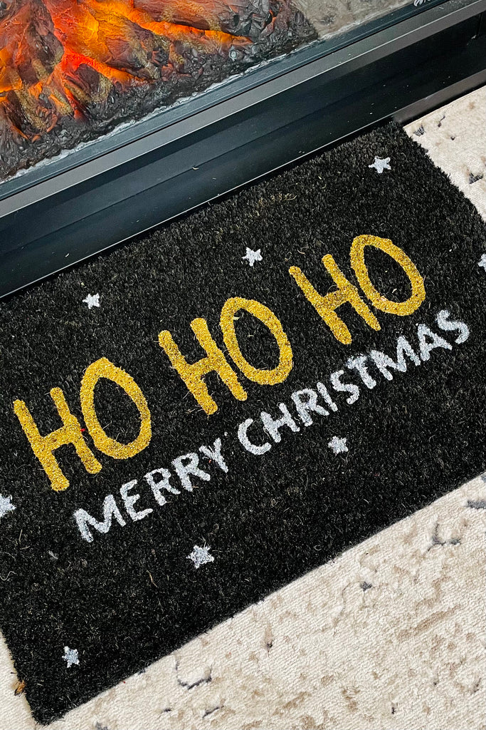 HO-HO-HO Christmas Greetings Doormat