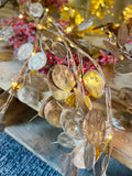 Soft Gold Leaves Lighted Garland