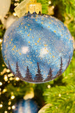 Sparkling Forest European Glass Ornaments, Set of 6