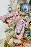 Pink Sparkling Butterflies on Clips, Set of 4
