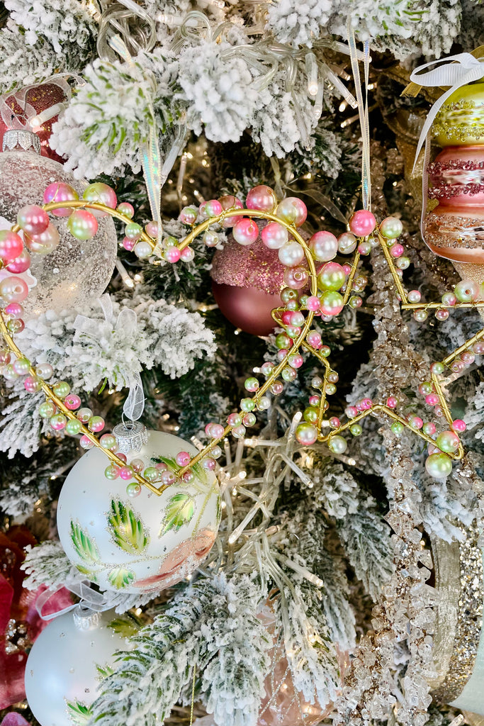 Iron and Bead Openwork Ornaments, Set of 4