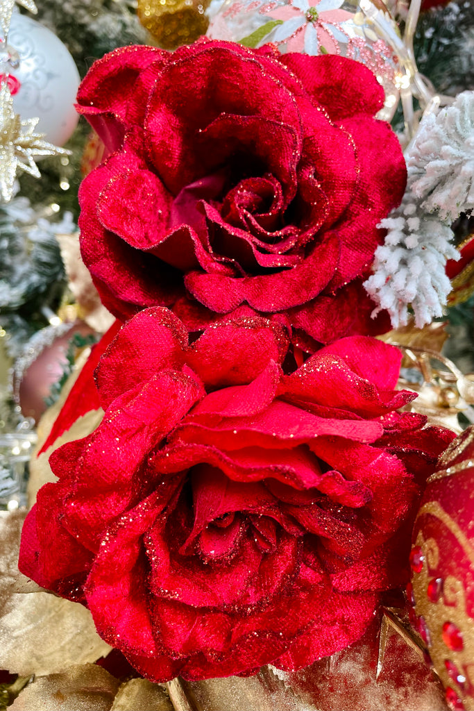 Shades of Red Rose Branches, Set of 6