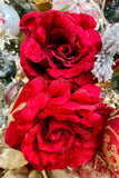 Shades of Red Rose Branches, Set of 6