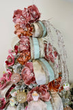 Magnolias on Clips with Pearl Details, Set of 4