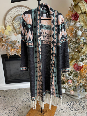 Organic Pattern Soft Knit Pullover