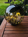 Smokey Topaz Solar Globe with Fairy Lights