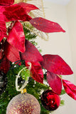 Red Sparkling Leaf Sprays, Set of 3