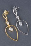 Italian Handmade Double Teardrop Drop Earrings