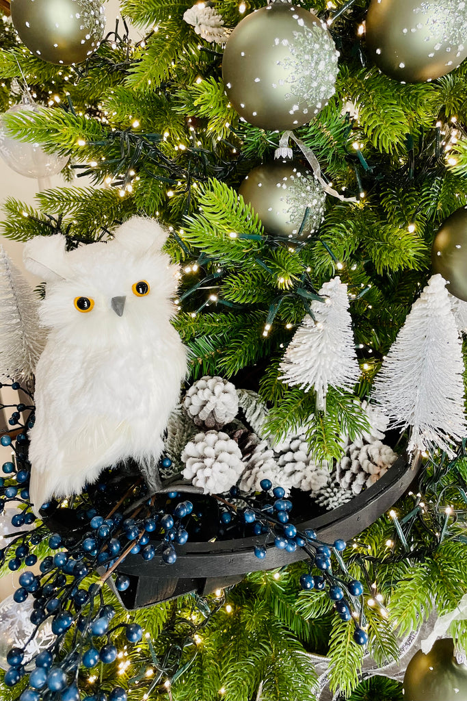 White Winter Owls, Set of 2