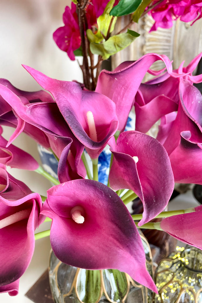 14 Inch Real Touch Fuchsia Calla Lily Bundle