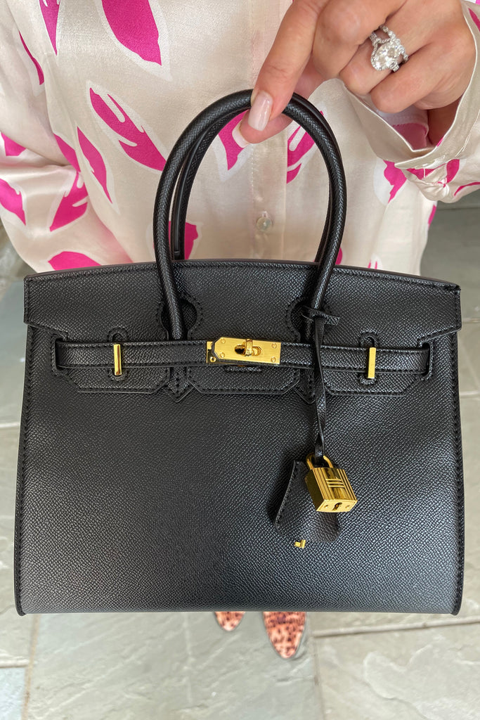 Black Bag with Gold Detailing
