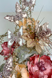 Set of 6 Rose Poinsettia Picks