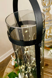 13' Smoky Grey LED Solar lantern w/ Black Trim