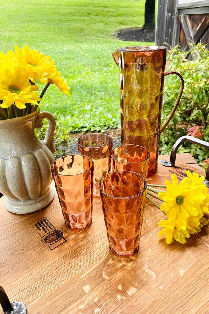 Peachy Rose 5 Piece Drinkware Set