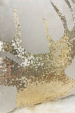 Sparkling Velvet Reindeer Pillow
