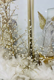 18 Inch Gold Glittered Twig Tree w/Pearl Embellishments