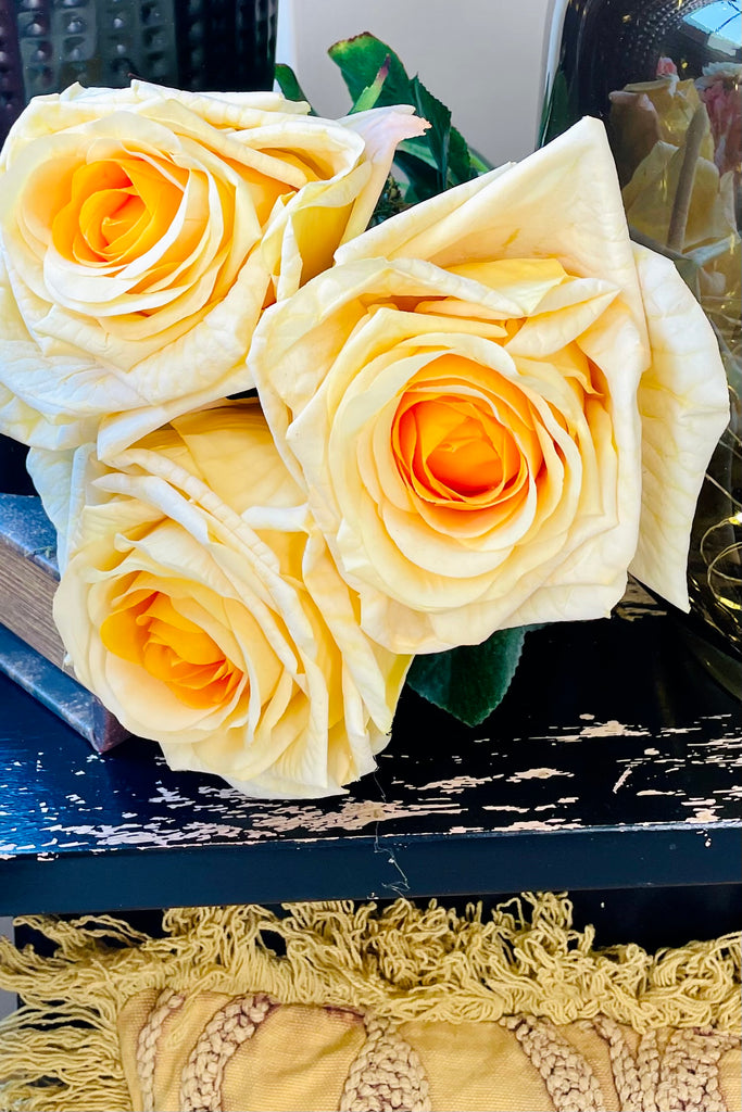 28" Real Touch Yellow Rose Bundle - Set of 2