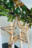 Outdoor Metal Star with Cluster Lights