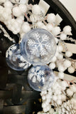 Night Blue Snowflake Transparent Everlasting Ornament, Set of 12