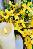 Forsythia Candle Ring / Wreath, Choice of Size