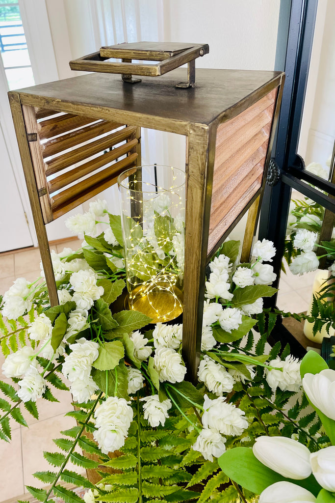 16 Inch Cream Hops Candle Ring