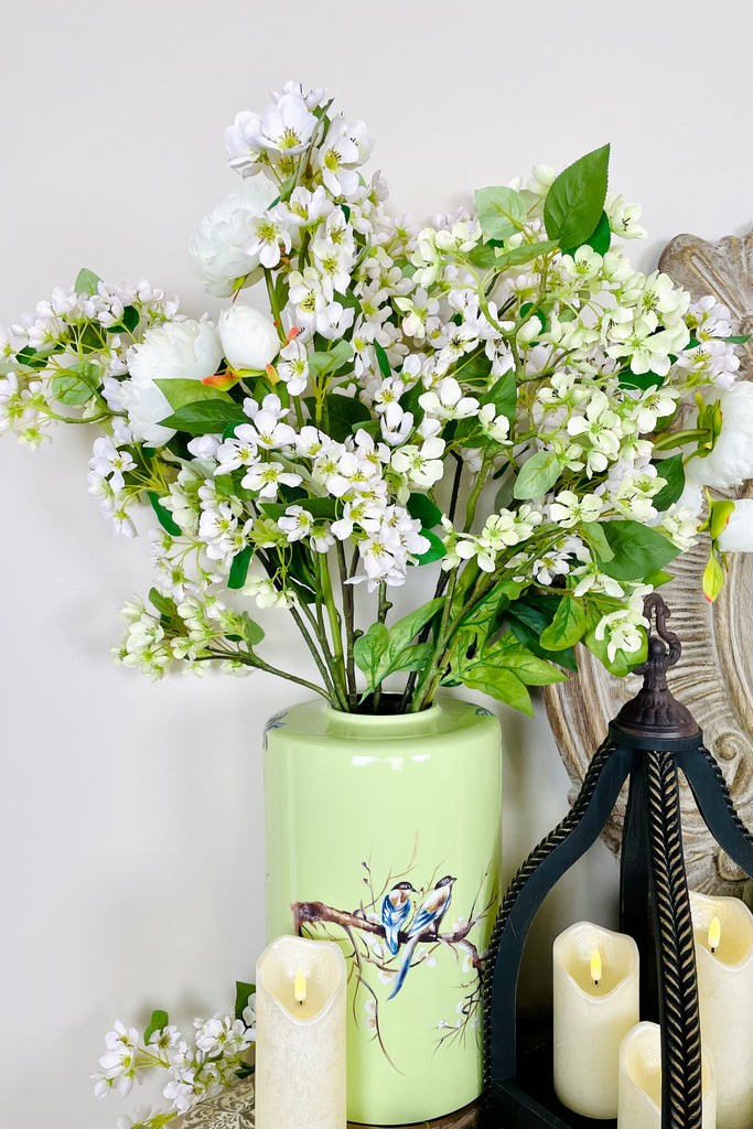 White Almond Blossom Branches, Set of 2