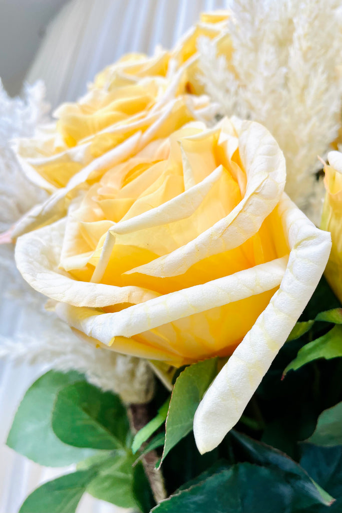 28" Real Touch Yellow Rose Bundle - Set of 2