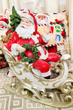 12.75 Inch Glittered Santa in Sleigh