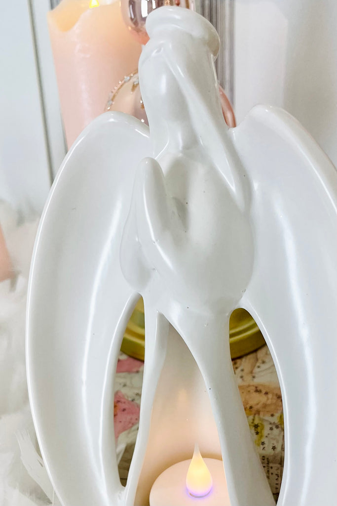 Porcelain Angel Tea Light Candleholder