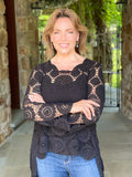 Black Crochet Tunic