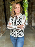 Open Leather White Jacket