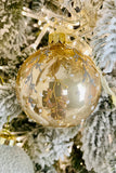 European Glass Butterscotch w/ branches Glass Ornaments, Set of 6