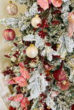 Bordeaux Delicate Flower Garland with Crystals