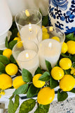 19 Inch Lemon & Foliage Candle Ring / Wreath