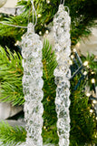 Icicle Ornaments, Set of 10
